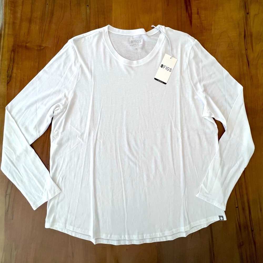 FIGS - White Supersoft - Longsleeve Underscrub